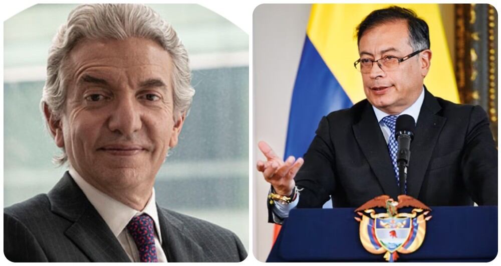 El economista Mauricio Reina y el presidente Gustavo Petro.