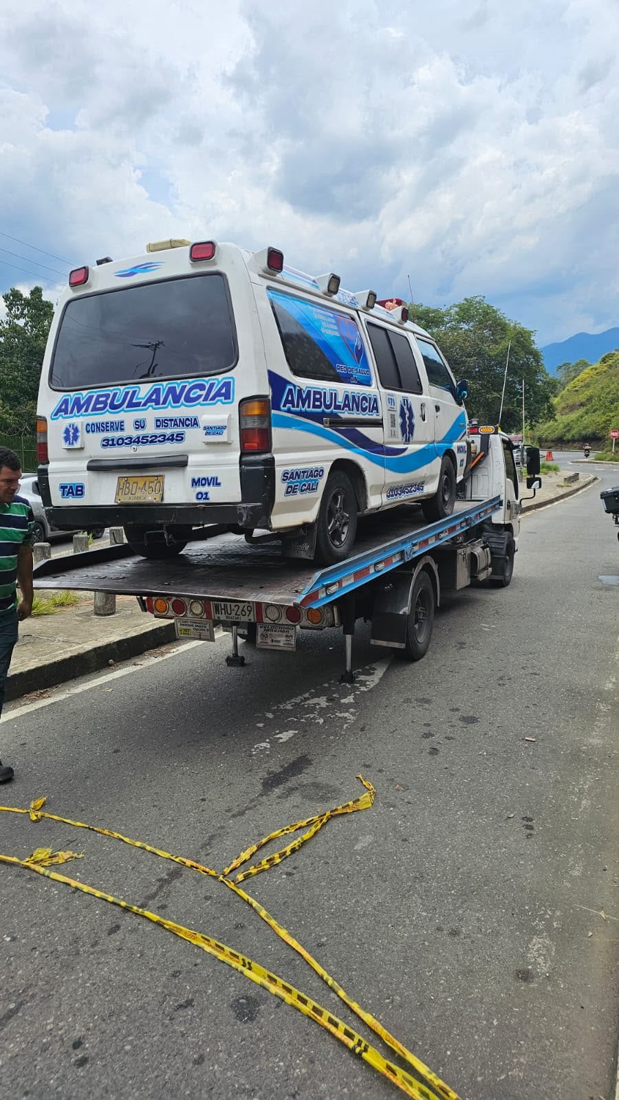 La ambulancia fue inmovilizada luego de que los agentes de tránsito detectaran grado 1 de alcoholemia en su conductor.