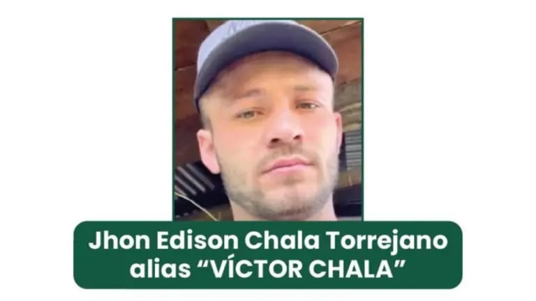John Edison Chala Torrejano, alias 'Víctor Chala'.