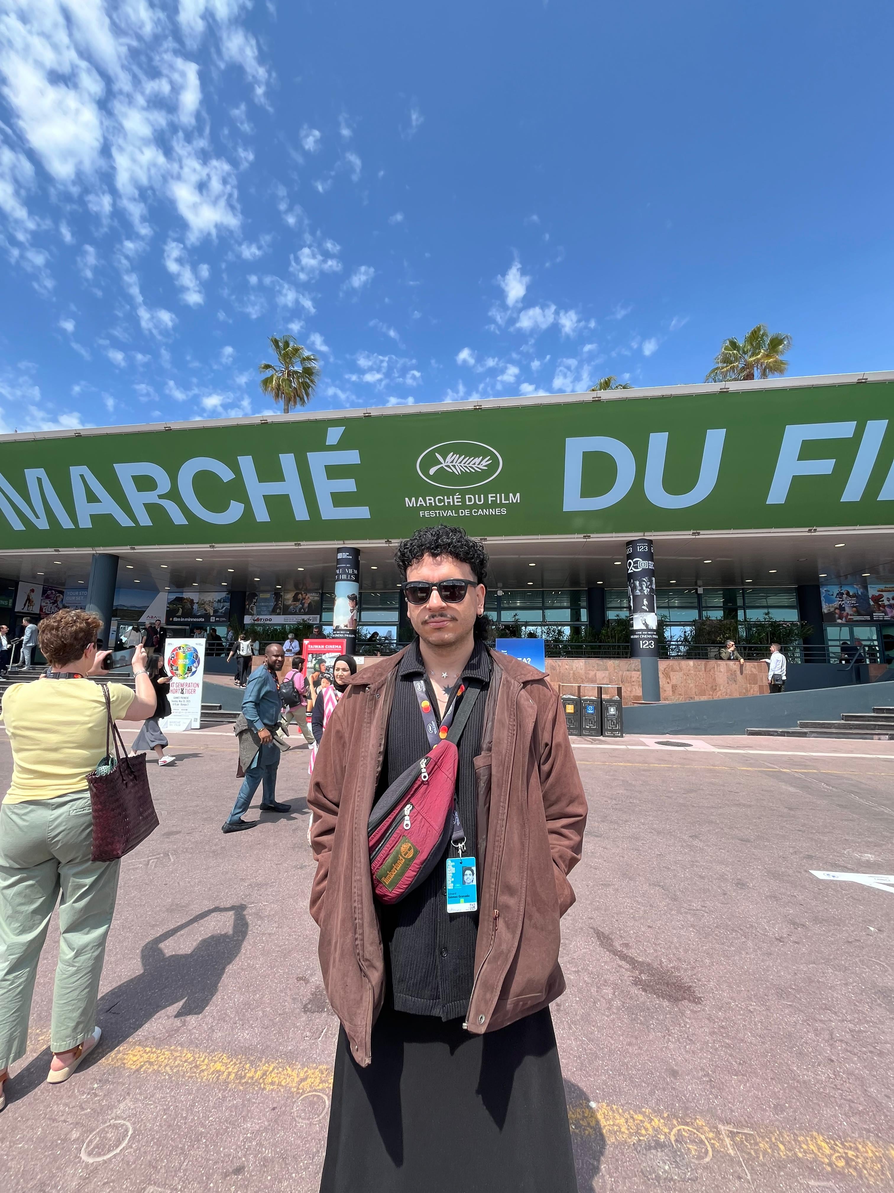 Edward Gómez, director de Malicia, y uno de los cineastas emergentes que gracias a Bogoshorts, este año cumplió el sueño de viajar al Festival de Cannes.