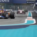 Ferrari driver Lewis Hamilton of Britain races during the Formula One Miami Grand Prix auto race Sunday, May 4, 2025, in Miami Gardens. Fla. (AP Photo/Rebecca Blackwell)