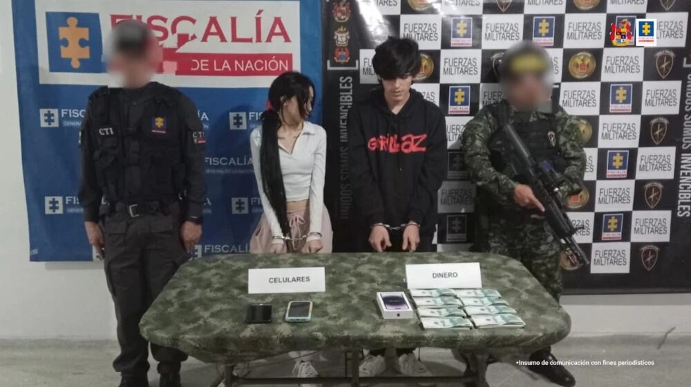 Capturados por extorsión en Piedecuesta, Santander