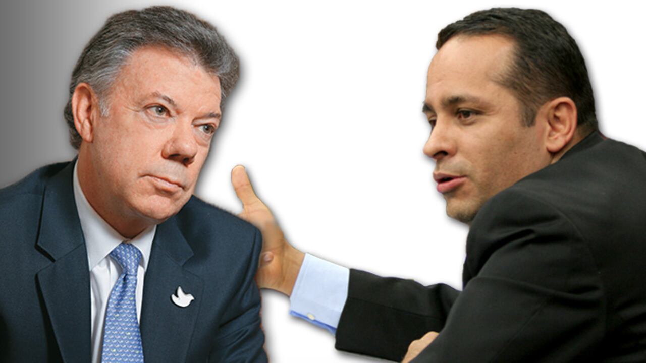 Juan Manuel Santos y Alexander López.