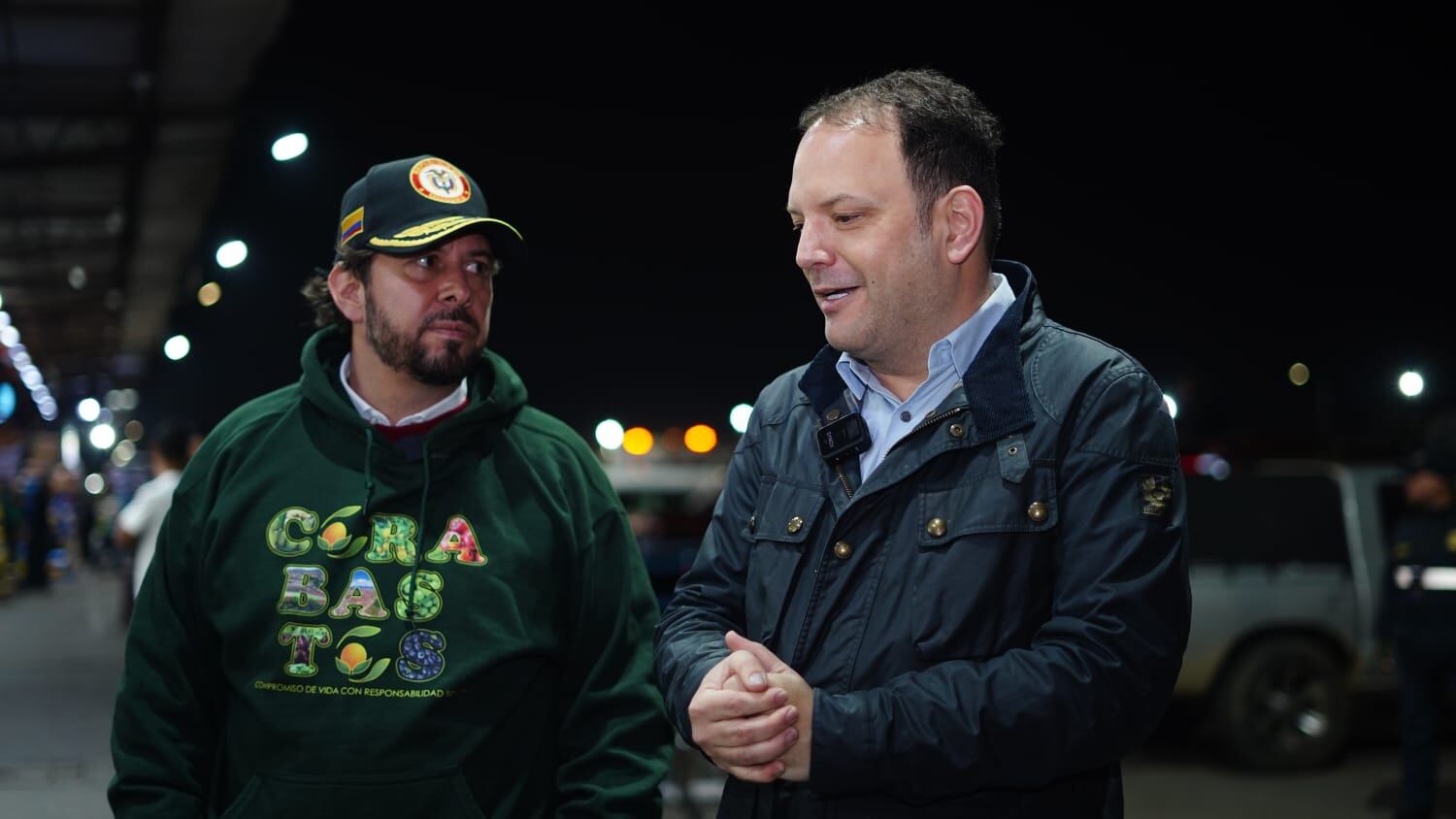 Director del Instituto Distrital de Turismo, Andrés Santamaría, el subgerente comercial y de negocios de Corabastos, Mauricio Cedeño.