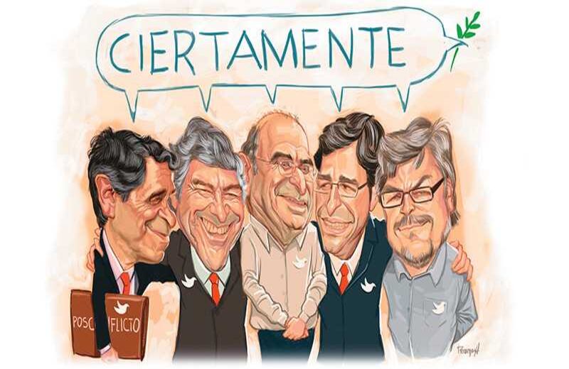 Ilustración Humberto de la Calle, Fabio Villegas,  Manuel José Cepeda, Miguel Silva y 
