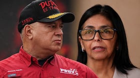 Diosdado Cabello y Delcy Rodríguez