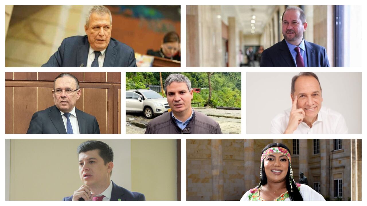 Estos son los siete senadores que darán su concepto sobre la apelación de la reforma a la salud.
De izquierda a derecha (arriba): Germán Blanco y Lidio García.
De izquierda a derecha (medio): Efraín Cepeda, Juan Felipe Lemos y Jaime Durán.
De izquierda a derecha (abajo): Gustavo Moreno y Martha Peralta.