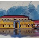 El artista Efraín Saldaña realizó las ilustraciones que se encuentran en el libro El Cielo del Guacahayo, texto que inspiró la canción Río Magdalena.