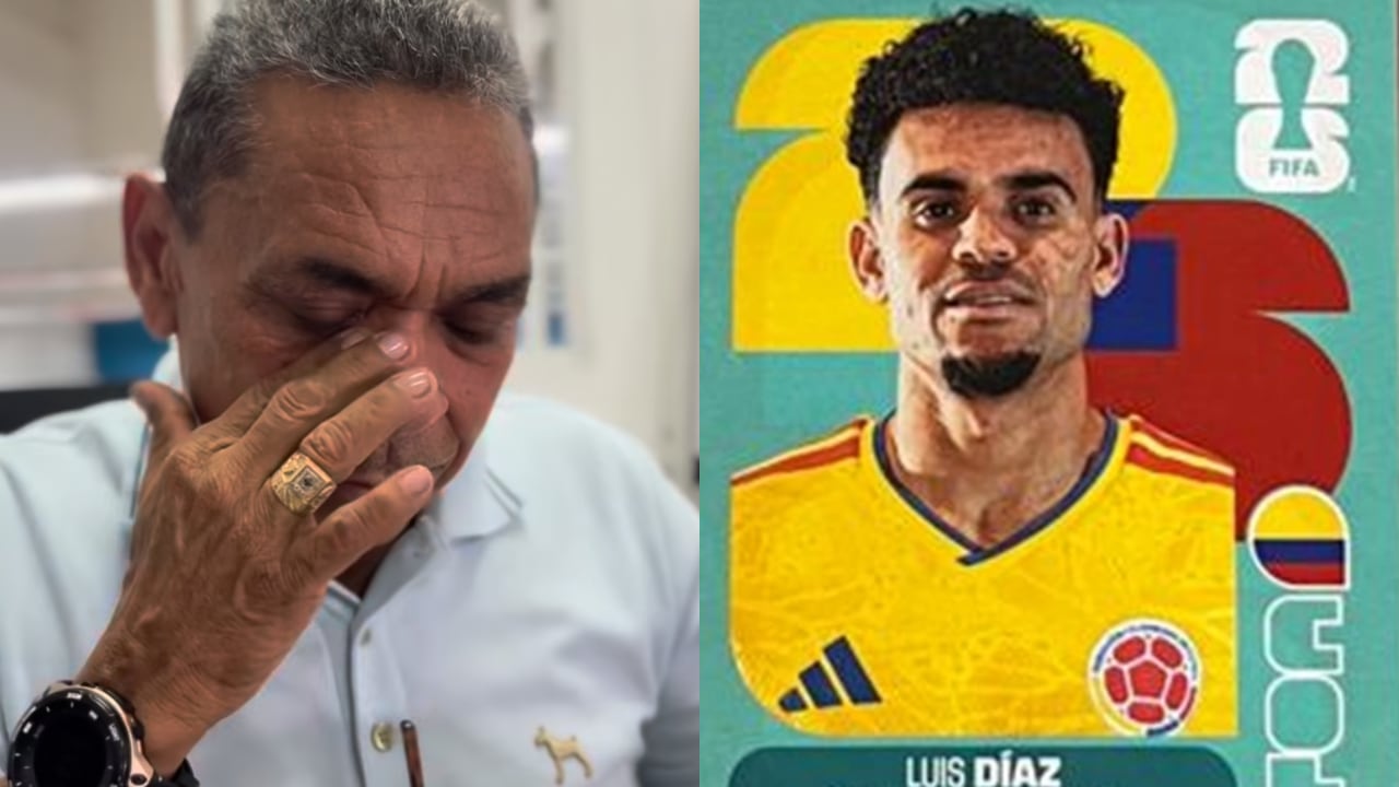 Padre de Luis Díaz se mostró conmovido al encontrar la lámina de su hijo para el álbum del Mundial 2026.