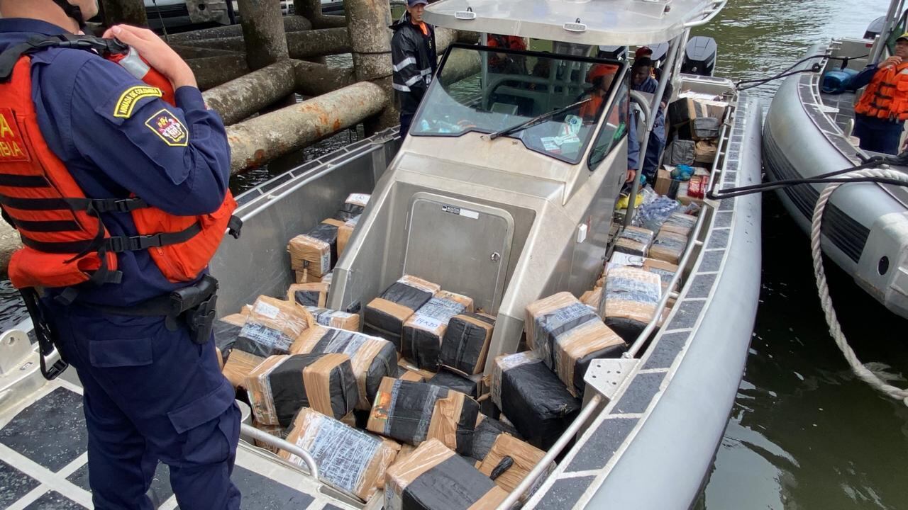 La incautación se logró en aguas de Tumaco, Nariño.