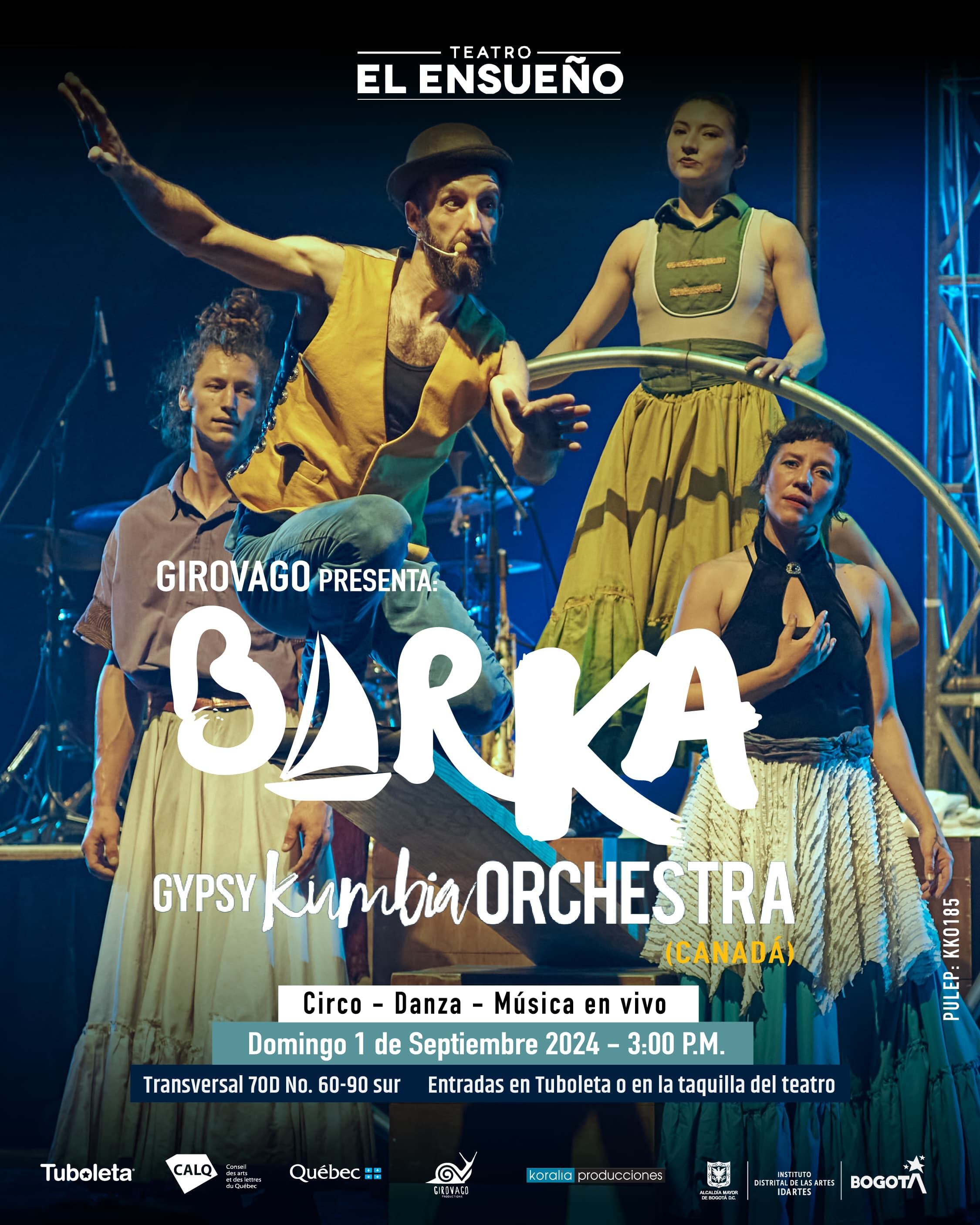 BARKA, un espectáculo de danza, música y circo, de la compañía colombo canadiense 'Girovago'