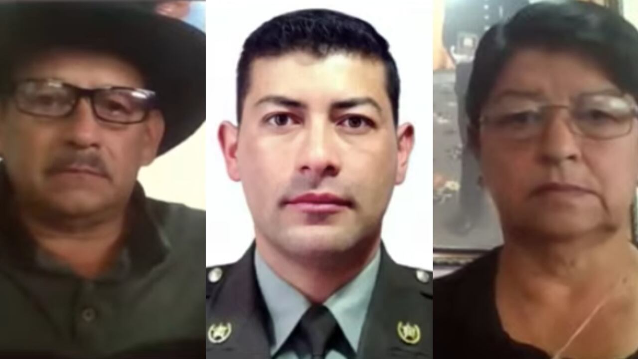 Padres del capitán Jesús Alberto Solano, víctima de la primera línea.