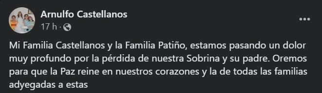 Arnulfo Castellanos familiar de las víctimas