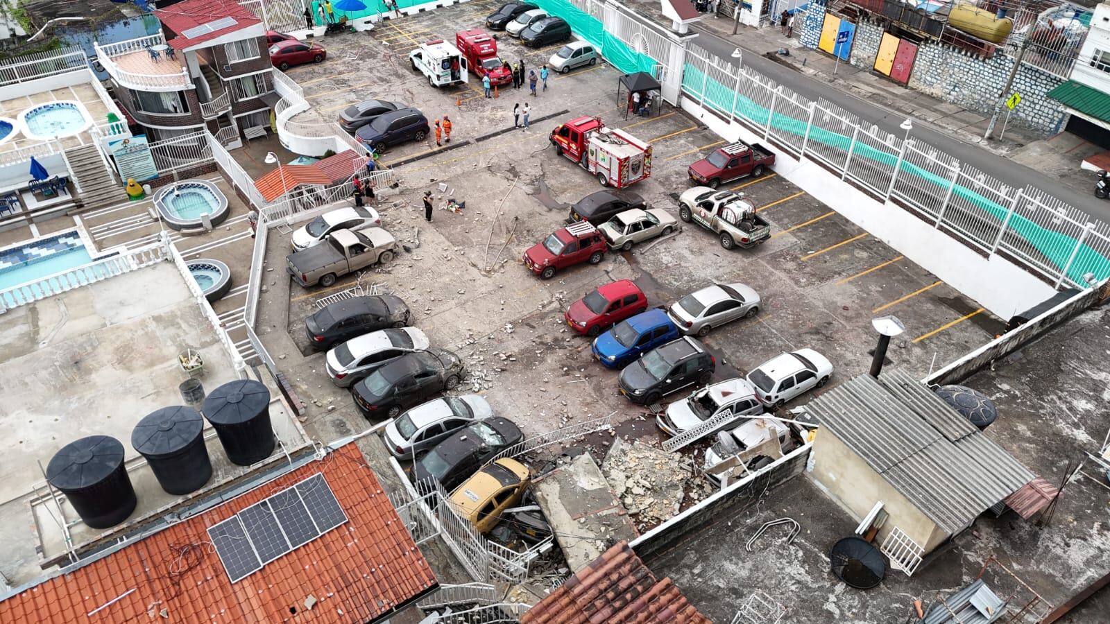 Una grave explosión afectó la tranquilidad de los colegiunos en ese sitio, específicamente en la zona de la piscina.