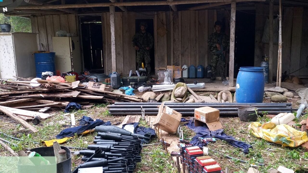 Fabrica de explosivos de las disidencias en el Cauca