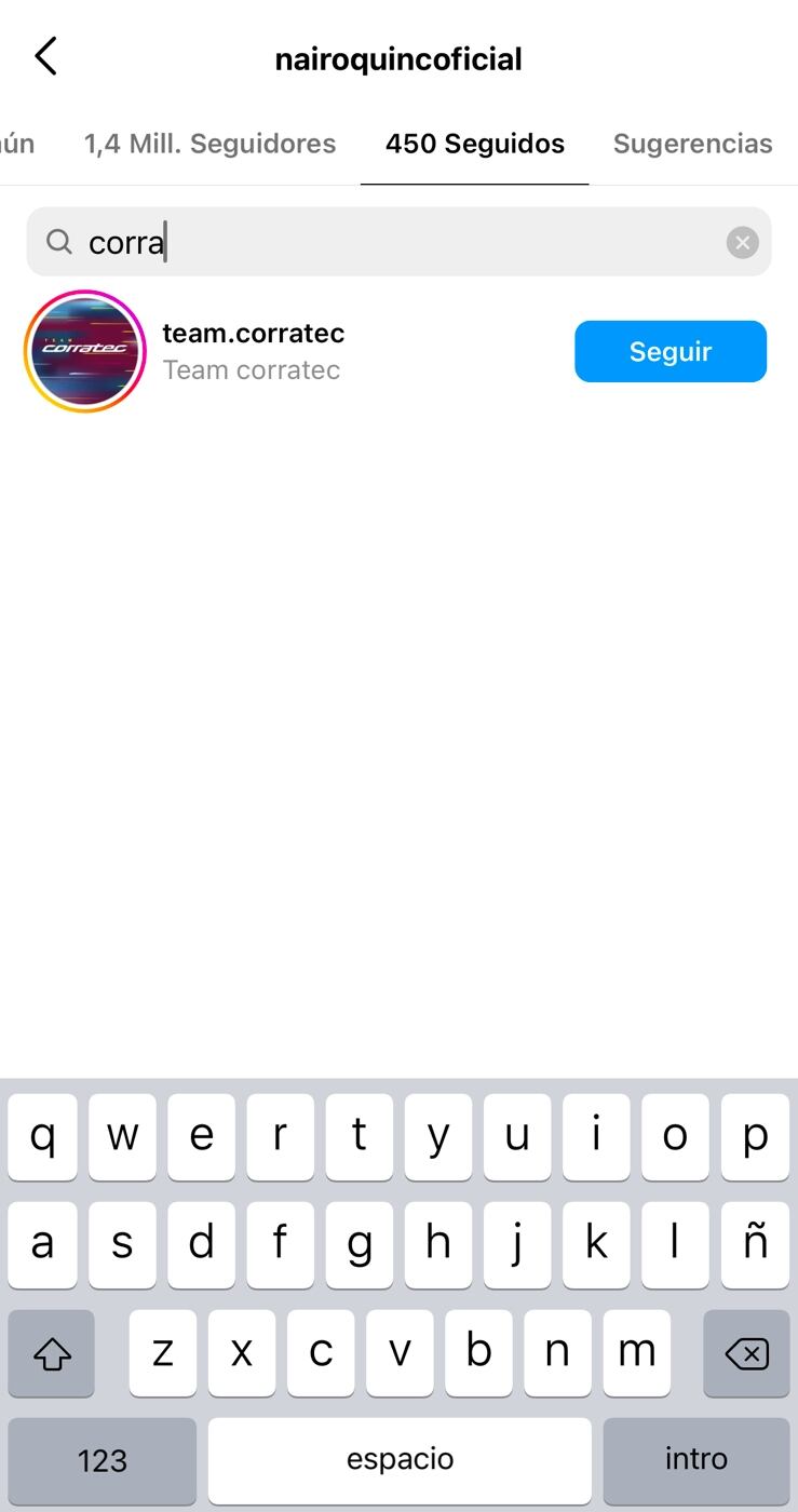Nairo ya sigue la cuenta oficial del Team Corratec