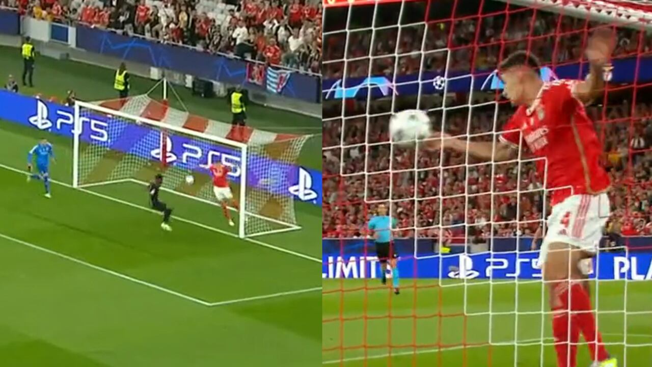 Expulsión a Antonio Silva, defensor del Benfica