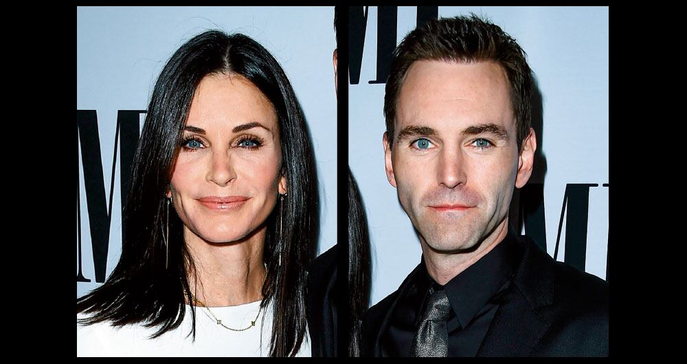 Los ojos y facciones de Courteney Cox y su prometido, Johnny McDaid, darían para pensar que están emparentados.  