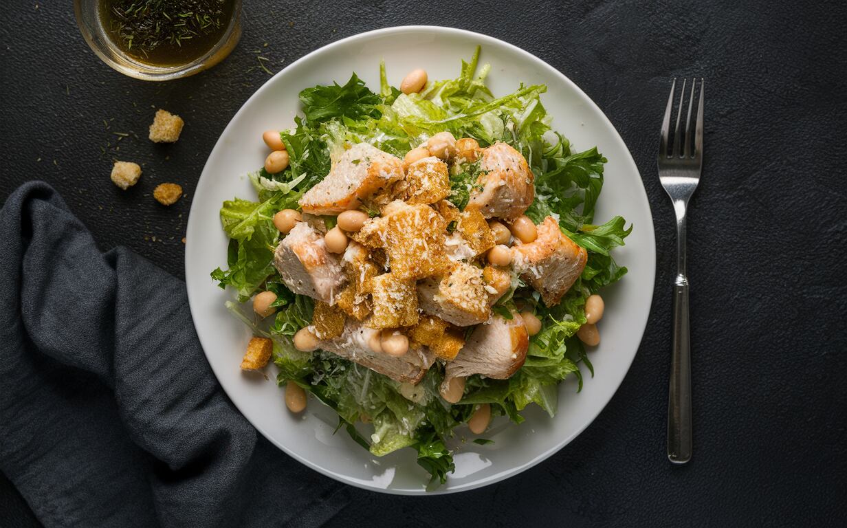 Esta ensalada cautiva a los comensales por la simpleza y frescura de sus ingredientes, así como por el exquisito sabor de la salsa que la acompaña.