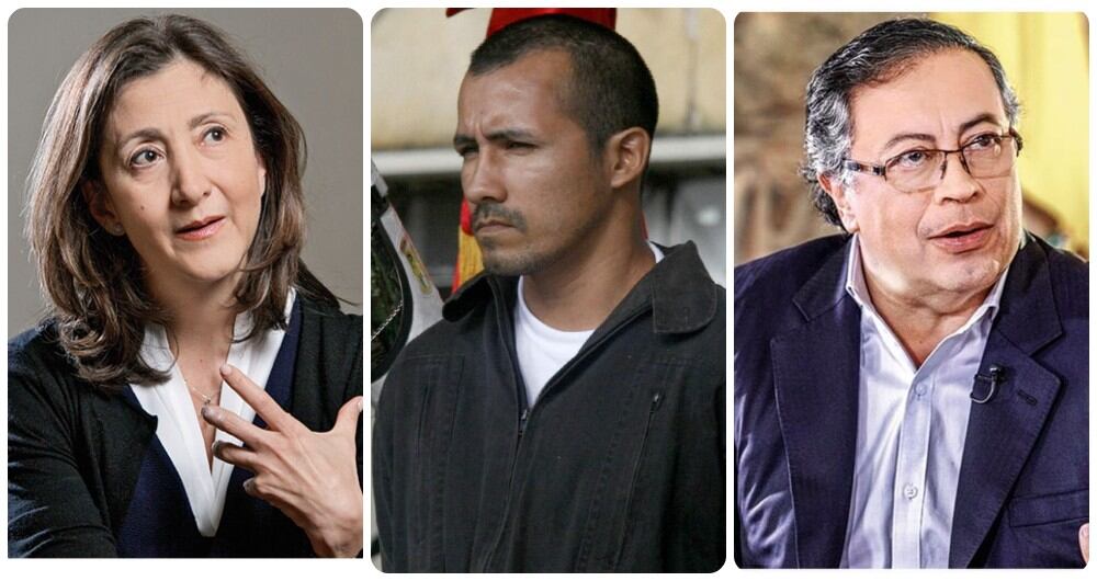 Ingrid Betancourt, alias Gafas y Gustavo Petro.