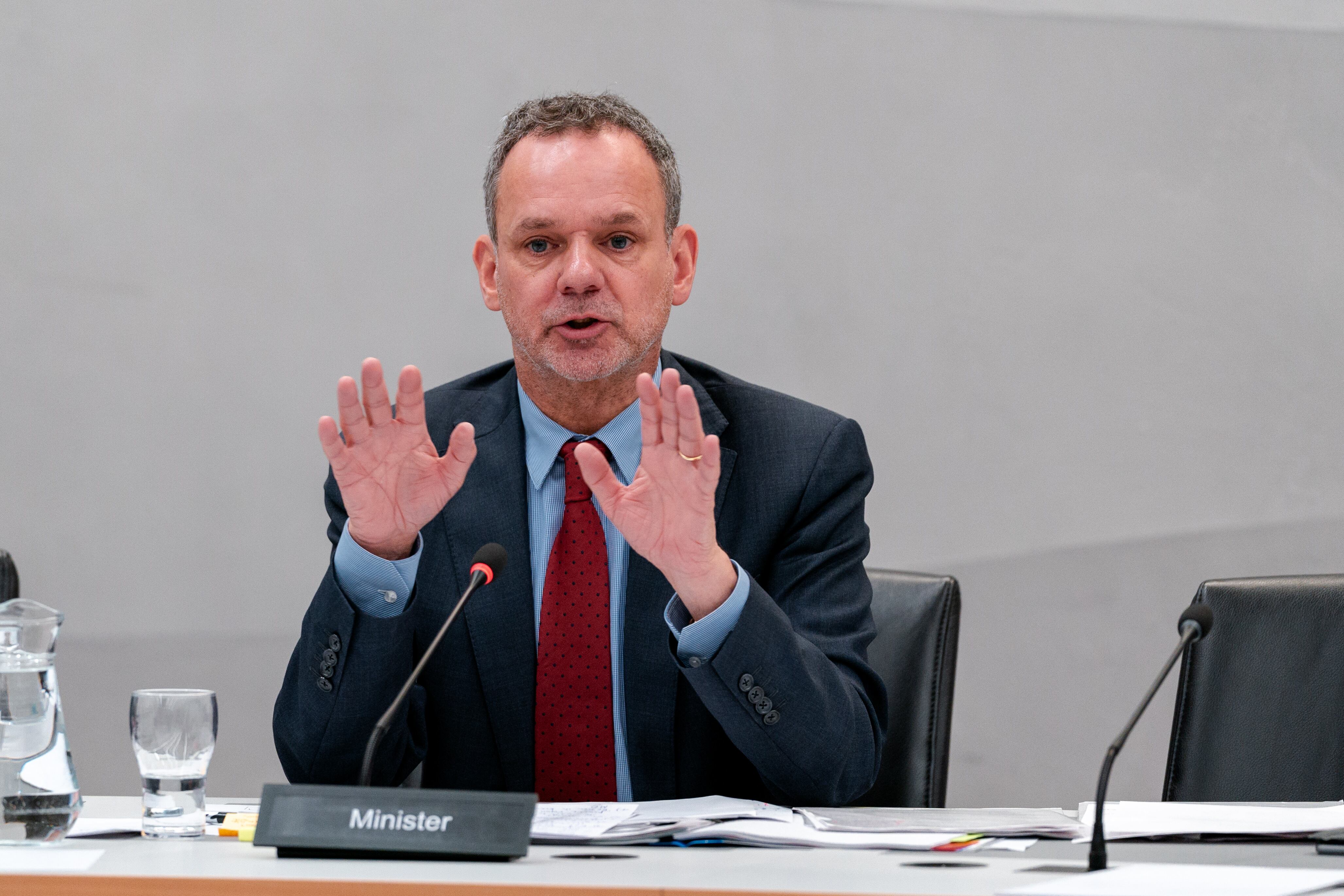 El Ministro Caspar Veldkamp (NSC) de Asuntos Exteriores