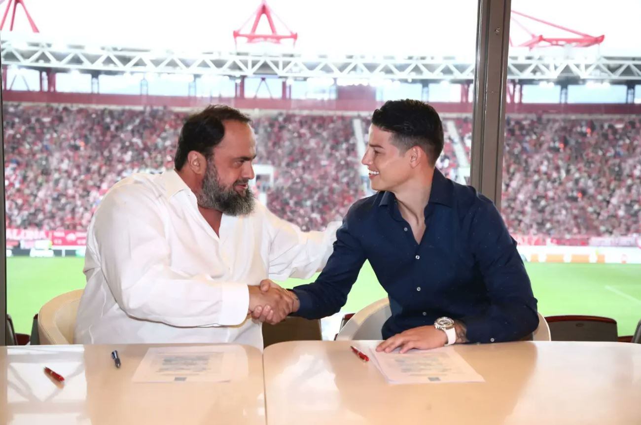James Rodríguez no alcanzó a completar la temporada con Olympiacos.