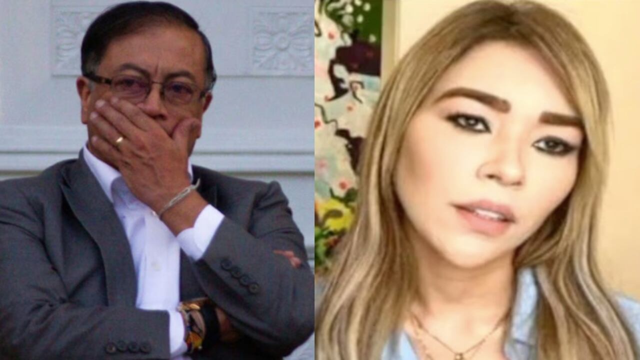 El presidente Gustavo Petro y Day Vásquez , expareja de Nicolás Petro.