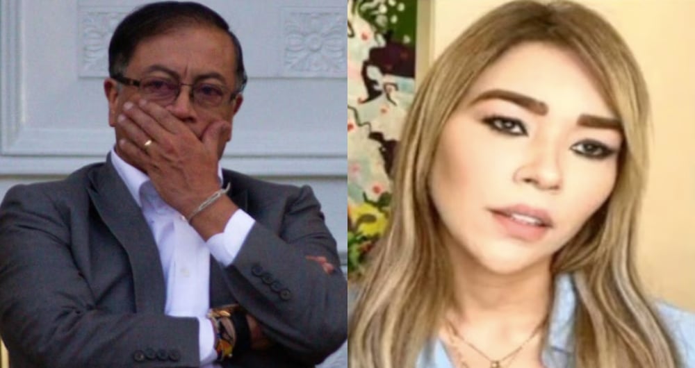 El presidente Gustavo Petro y Day Vásquez , expareja de Nicolás Petro.