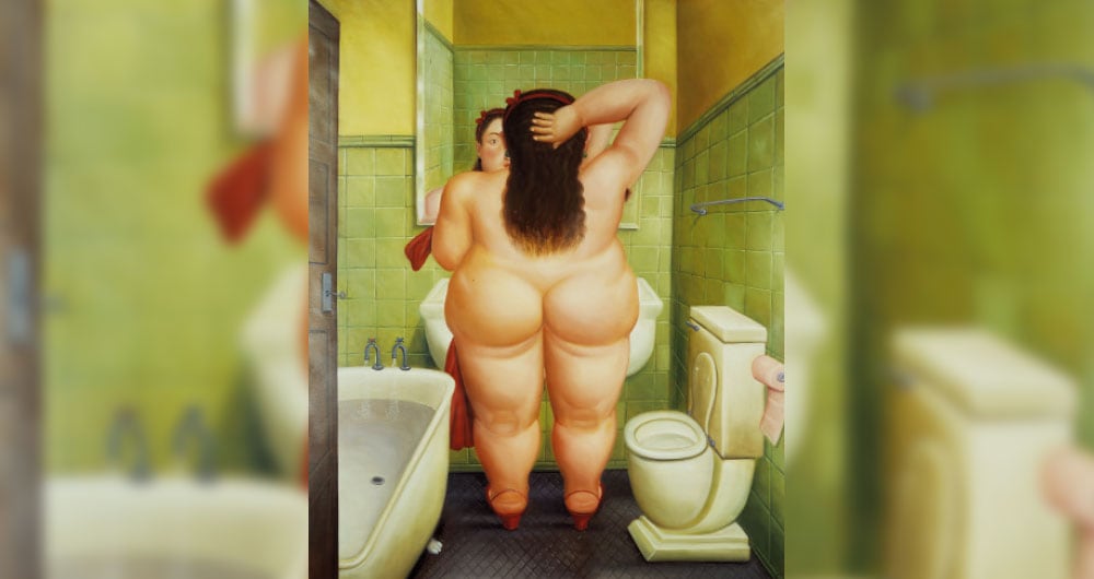 El baño, 1989 - Óleo sobre lienzo.