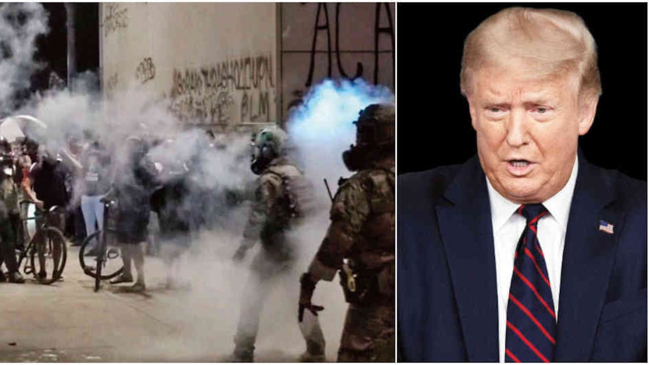 Trump ordenó al Departamento de Seguridad desplegar agentes federales para dispersar las movilizaciones contra el racismo en Portland. Hirieron a 15 personas e incluso se llevaron a varios manifestantes en carros sin marcas. Se acerca peligrosamente a los procedimientos propios de regímenes autoritarios o dictatoriales.