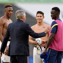 James Rodríguez, Davinson Sánchez y Yerry Mina