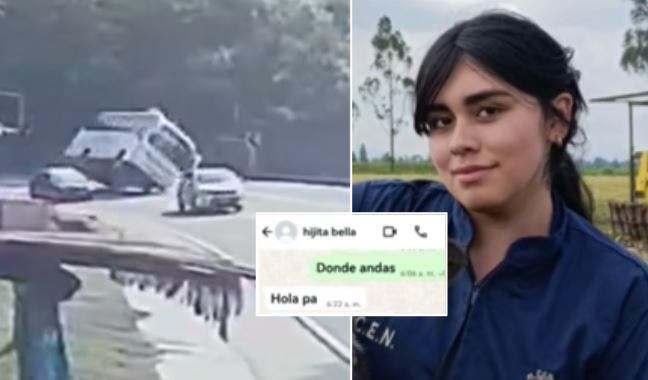 María Alejandra le envió una foto a su papá