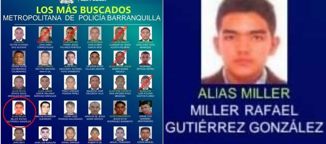 Alias Miller, uno de los delincuentes más buscados.
