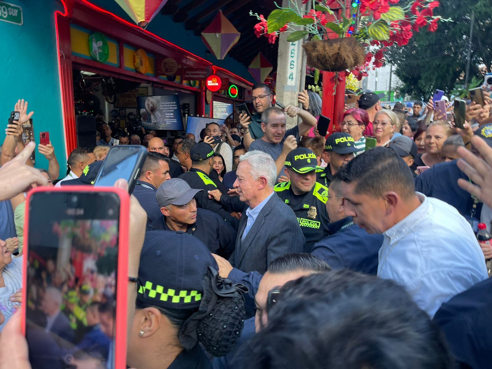 Expresidente Álvaro Uribe Vélez en Sabaneta, Antioquia.