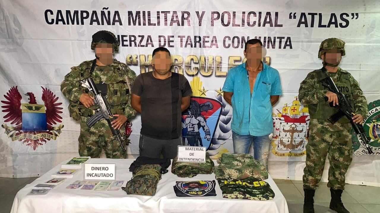Con prendas de uso exclusivo de las FF.MM. fueron capturados los dos hombres que desataron una asonada contra la fuerza pública en Nariño.