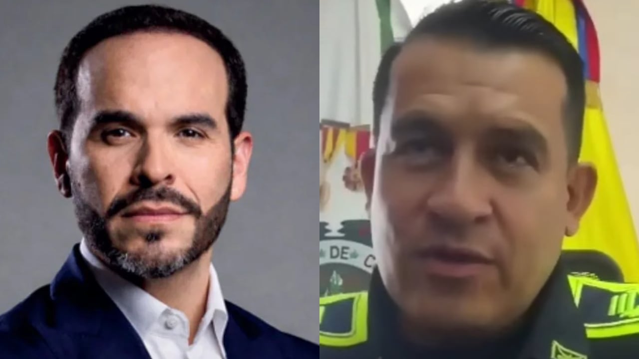 El presidente Abelardo De La Espriella y el comandante de la Policía de Pereira, coronel Óscar Ochoa.