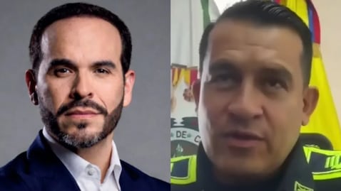 Presidente Abelardo De La Espriella y el comandante de la Policía de Pereira.
