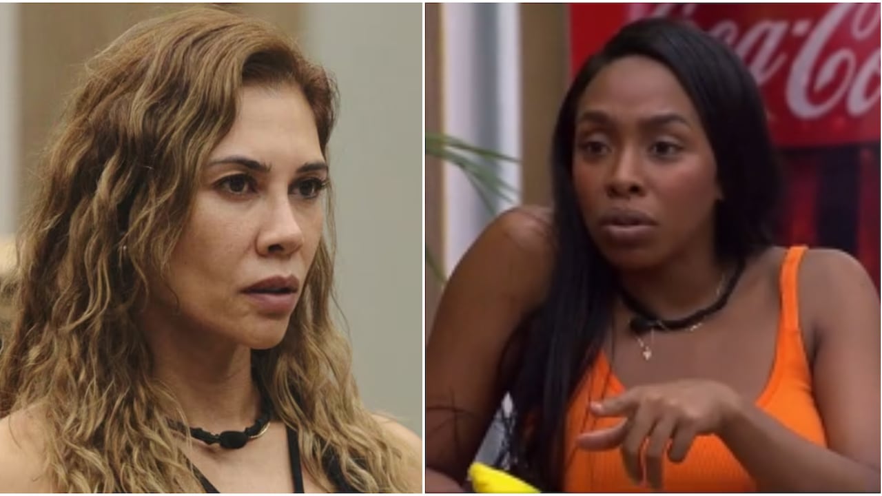 Martha Isabel Bolaños y Karen Sevillano en 'La casa de los famosos Colombia'.