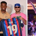 Feid se puso la camiseta del club catalán para animar la fiesta con sus famosas canciones del género urbano