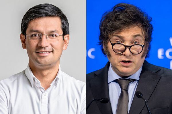 Camilo Romero y Javier Milei.