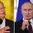 El presidente de Colombia, Gustavo Petro, y el presidente de Rusia, Vladimir Putin.