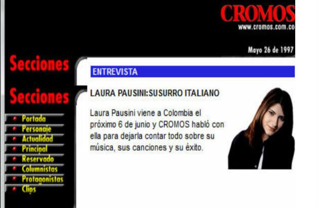 La navegación en las revistas era más que por artículos, por secciones. La actualización no era diaria, podían pasar dos semanas o un mes para una nueva actualización, según la periodicidad del impreso.