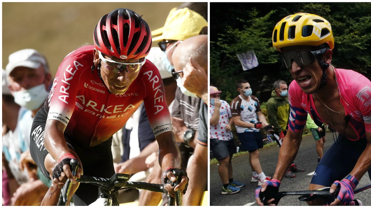 Ciclistas colombianos.