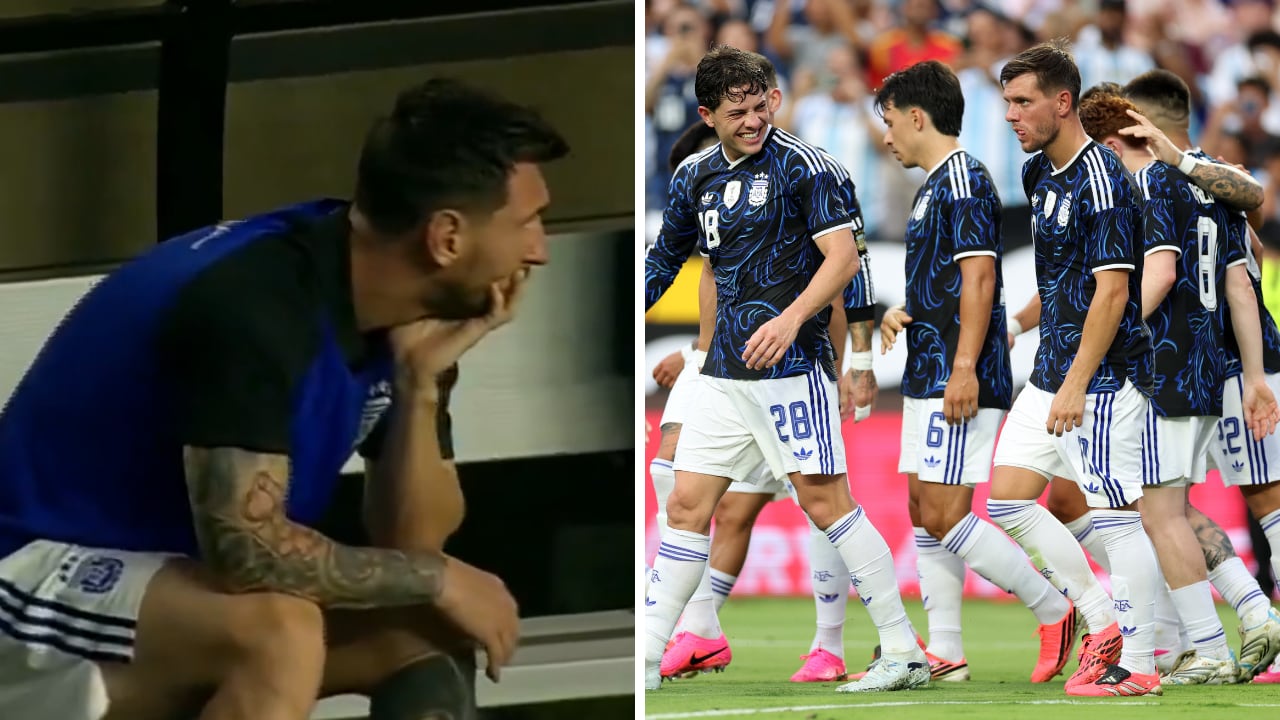 Así vivió Messi, desde el banco de suplentes, el triunfo de Argentina sobre Honduras.