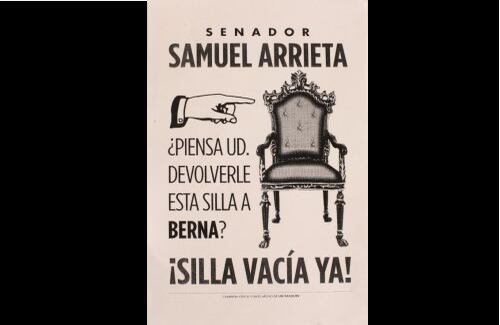 En el recinto de la Comisión Primera, aparecieron volantes y pancartas firmados por el periódico 'Un Pasquín', de Vladdo. Sus mensajes apelaron a la responsabilidad de los senadores que han dicho que no van a votar la Reforma Política, o que alegan no poder hacerlo por razones de impedimento. 