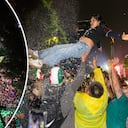 Miles de hinchas salieron a las calles en Ciudad de México para celebrar el triunfo de su selección.