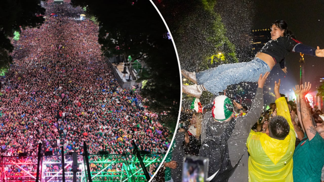 Miles de hinchas salieron a las calles en Ciudad de México para celebrar el triunfo de su selección.