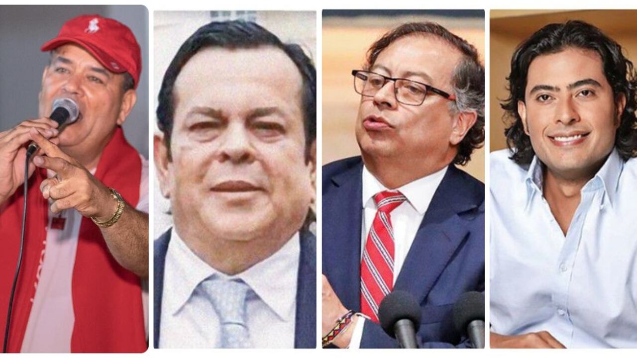 Santander Lopesierra, Euclides Torres, Gustavo Petro y Nicolás Petro.