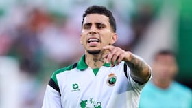 Gustavo Puerta, volante colombiano del Racing de Santander.