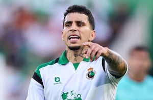 Gustavo Puerta, volante colombiano del Racing de Santander.